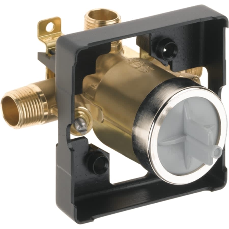 Universal Mixing Rough-In Valve with Service Stops, 1/2" NPT Male thread with 1/2" C.W.T Female Sweat - Shower Only, No Tub Outlet