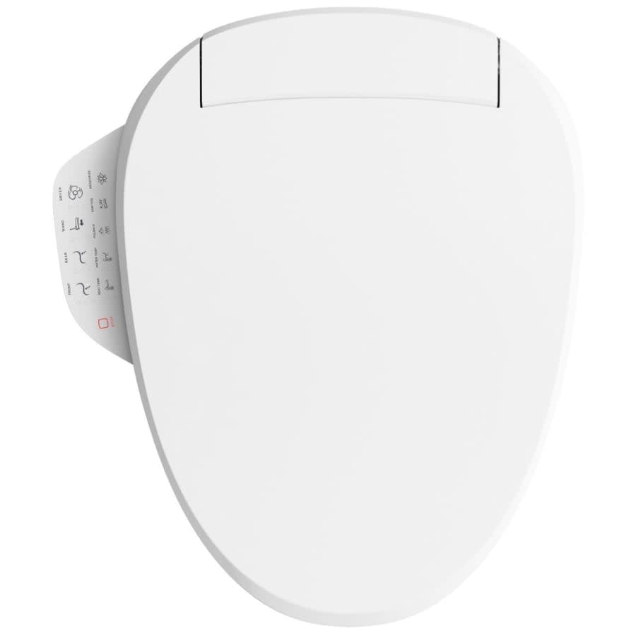 PureWash E590 Elongated Bidet Toilet Seat with Heated Seat, Self-Cleaning UV Technology, Adjustable Water Temperature, Warm-air Drying, and 2 Spray Options