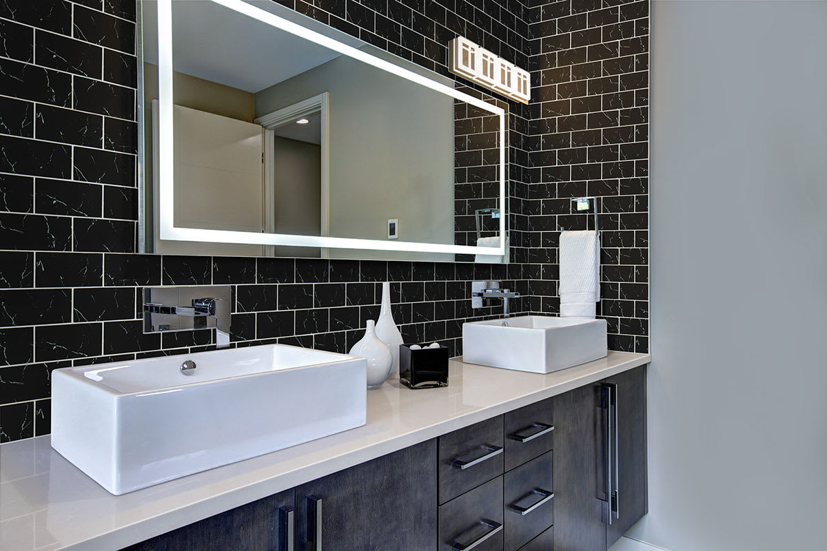 Nero Marquina Glass x8mm