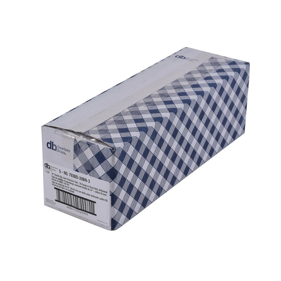 Tubular Extension, 1-1/2 in, Slip Joint, 20 ga, Rough Brass