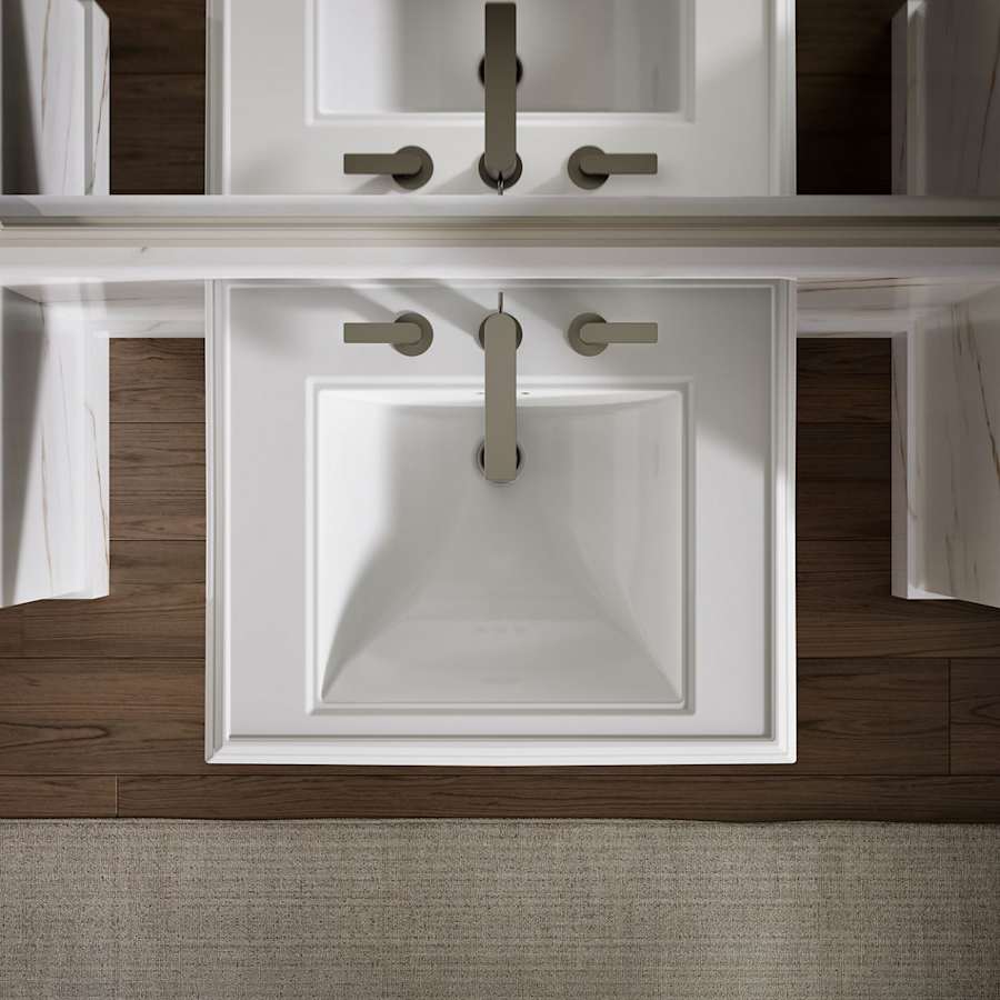 Memoirs Classic 27" Fireclay Pedestal Bathroom Sink with 3 Holes Drilled and Overflow
