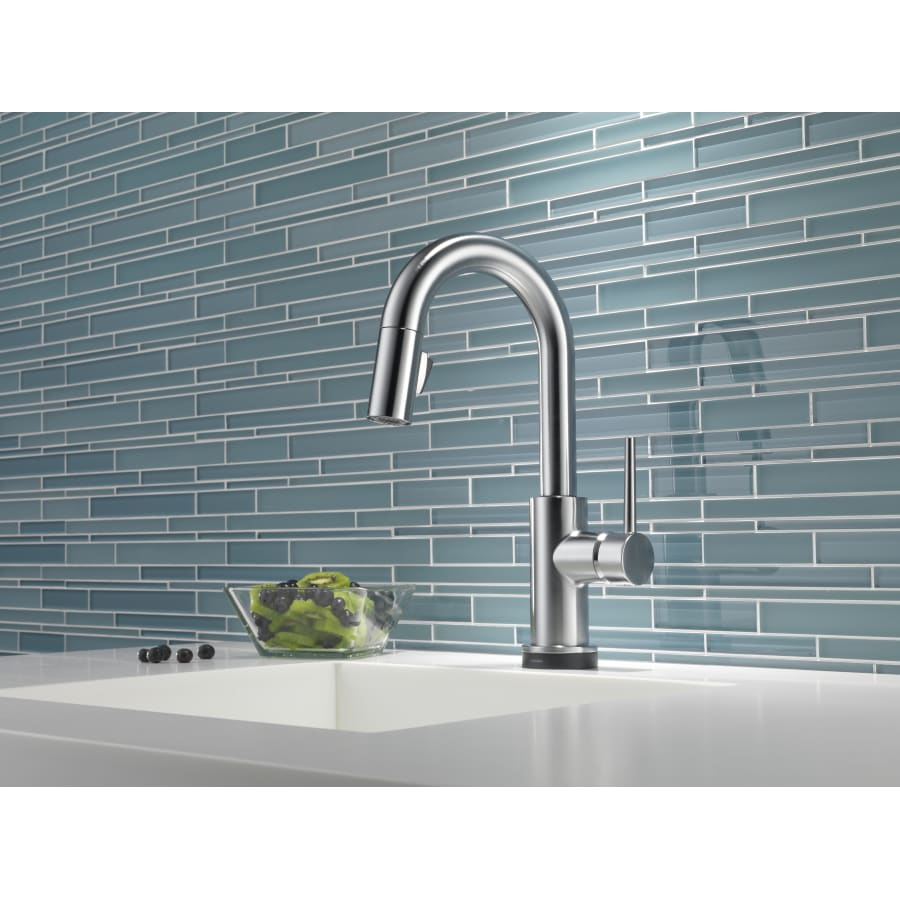 Trinsic Pull-Down Bar/Prep Faucet with On/Off Touch Activation, Magnetic Docking Spray Head, and Optional Base Plate - Includes Lifetime Warranty (5 Year on Electronic Parts)