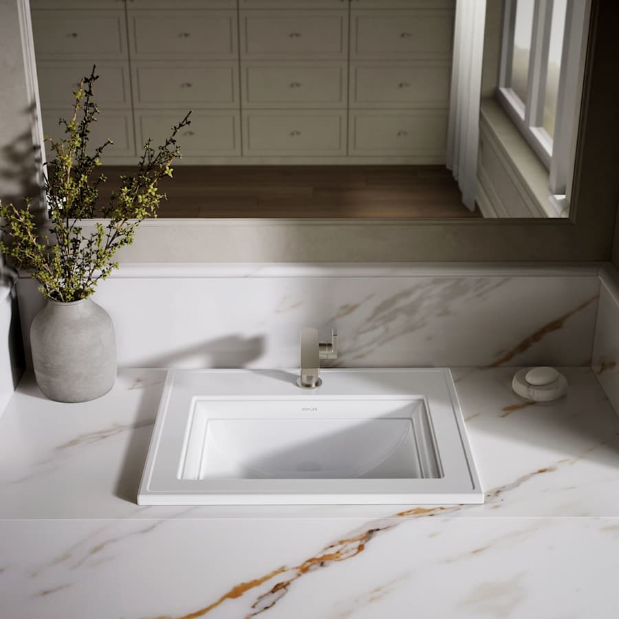 Memoirs Stately 17" Drop In Bathroom Sink with 1 Hole Drilled and Overflow
