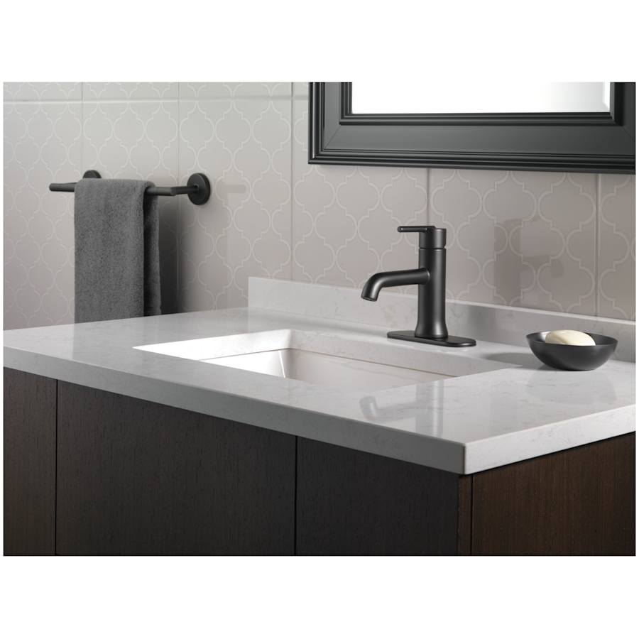 Trinsic 1.2 GPM Single Hole Bathroom Faucet with Metal Push Pop-Up Drain Assembly - Limited Lifetime Warranty