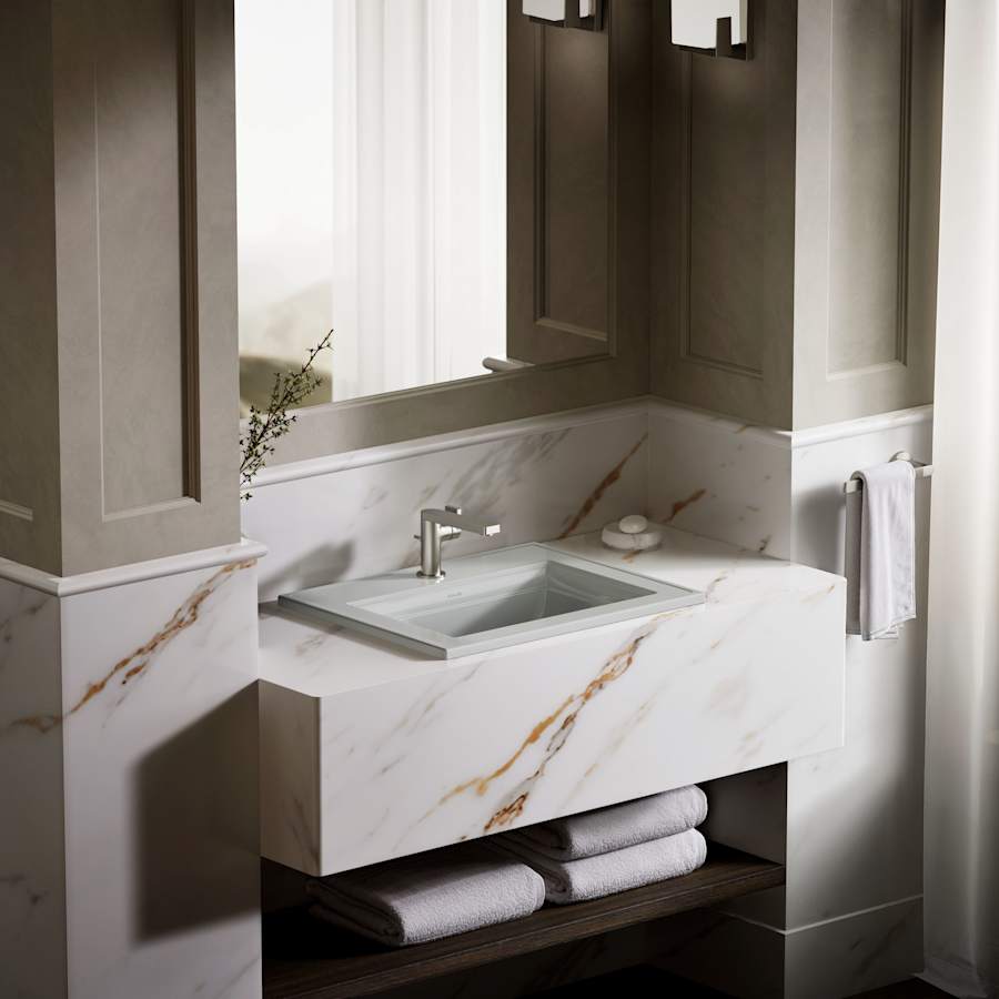 Memoirs Stately 17" Drop In Bathroom Sink with 1 Hole Drilled and Overflow