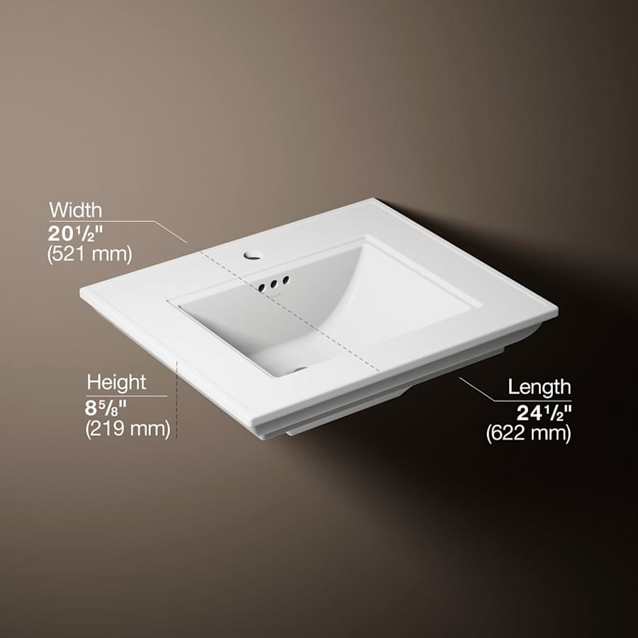 Memoirs Fireclay Pedestal Bathroom Sink - Less Pedestal and Legs