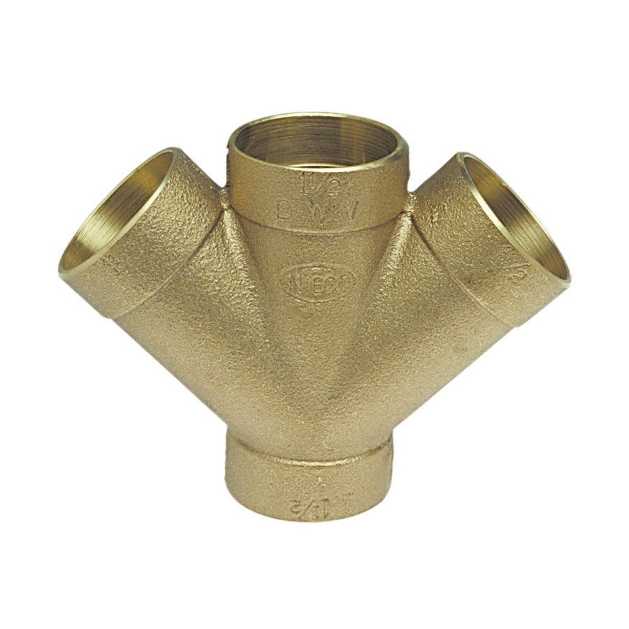 DWV Double Wye, 1-1/2 in, C, Copper