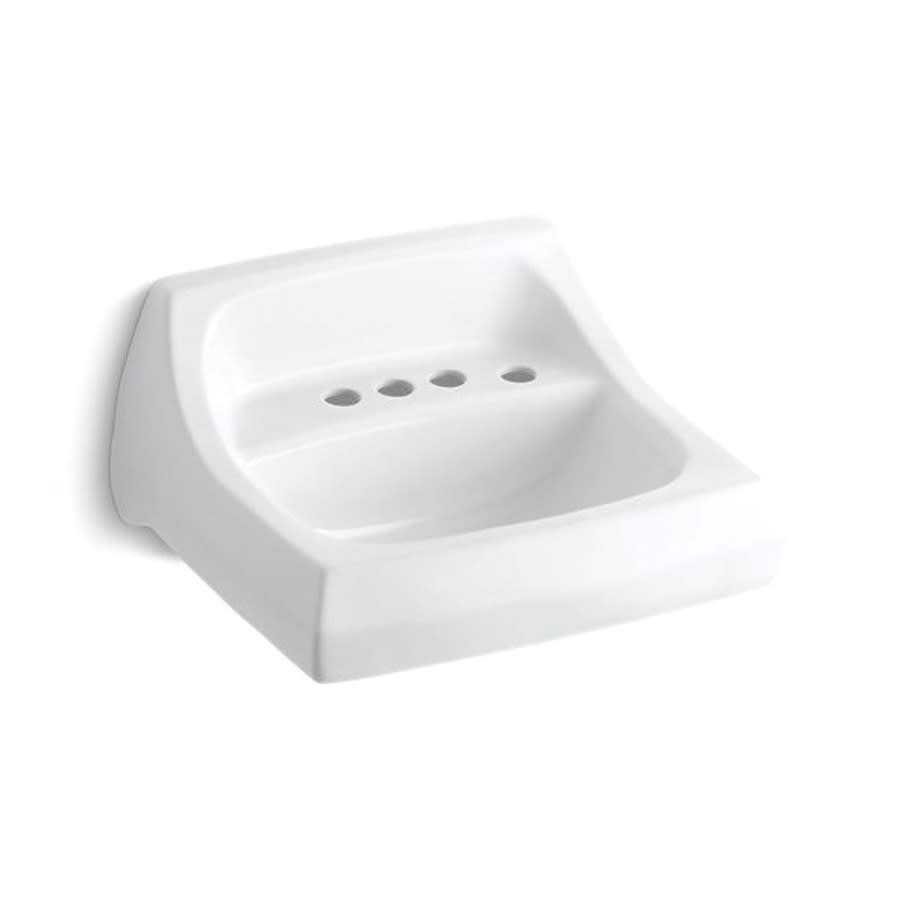 Kingston™ Wall Mount Lavatory Sink, ADA, 21-1/4 x 18-1/4 x 7-1/4 in, Vitreous China, White