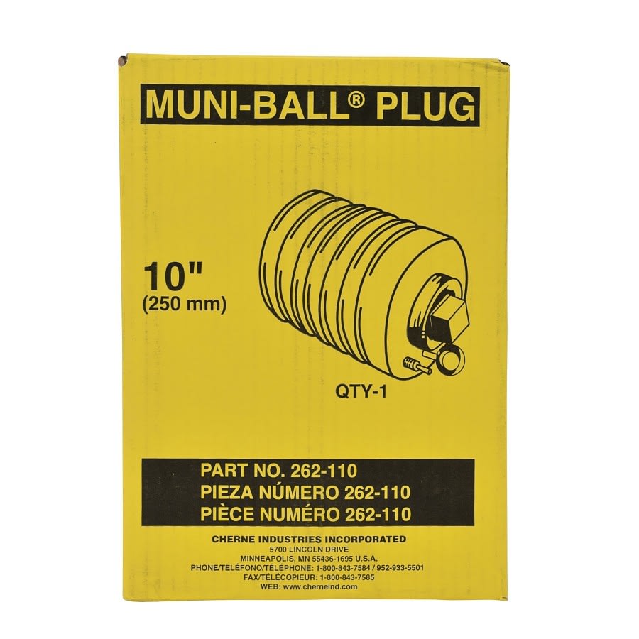 Muni-Ball® Original Pneumatic Pipe Plug, 10 in, Natural Rubber