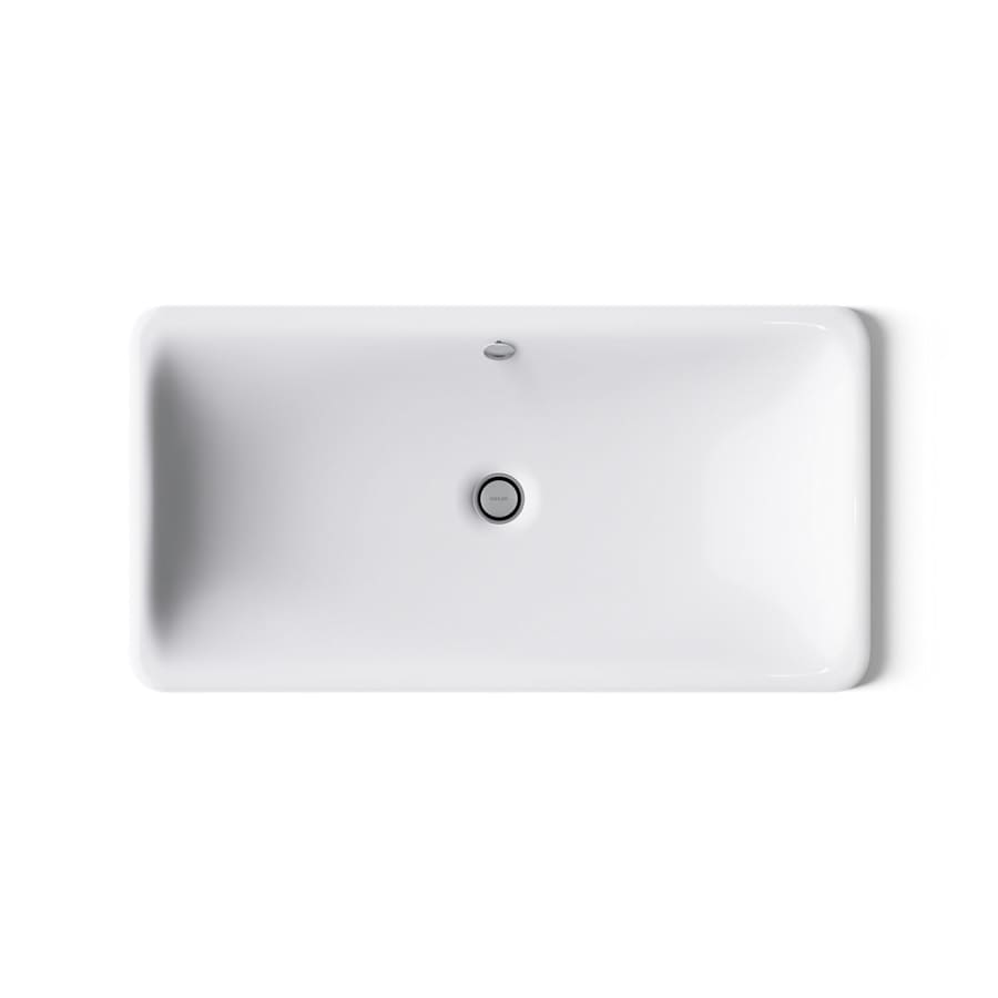 Iron Plains 30" Cast Iron Drop-In or Undermount Bathroom Sink with Overflow