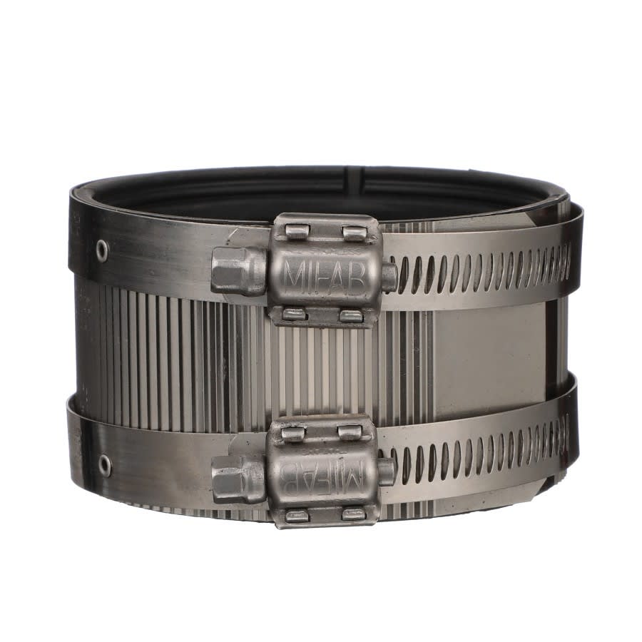 Coupling, 3 in, No Hub, Stainless Steel
