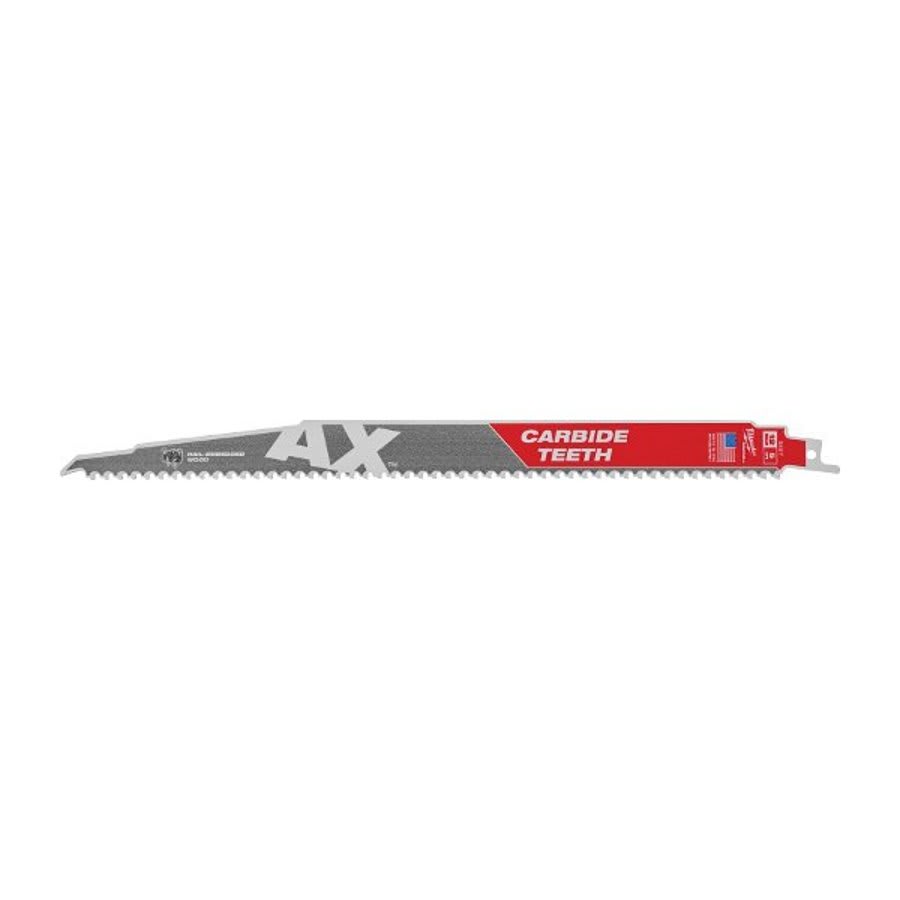 SAWZALL® The AX™ Carbide Tip Reciprocating Saw Blade, 12 in L, 5 tpi, 0.05 in THK