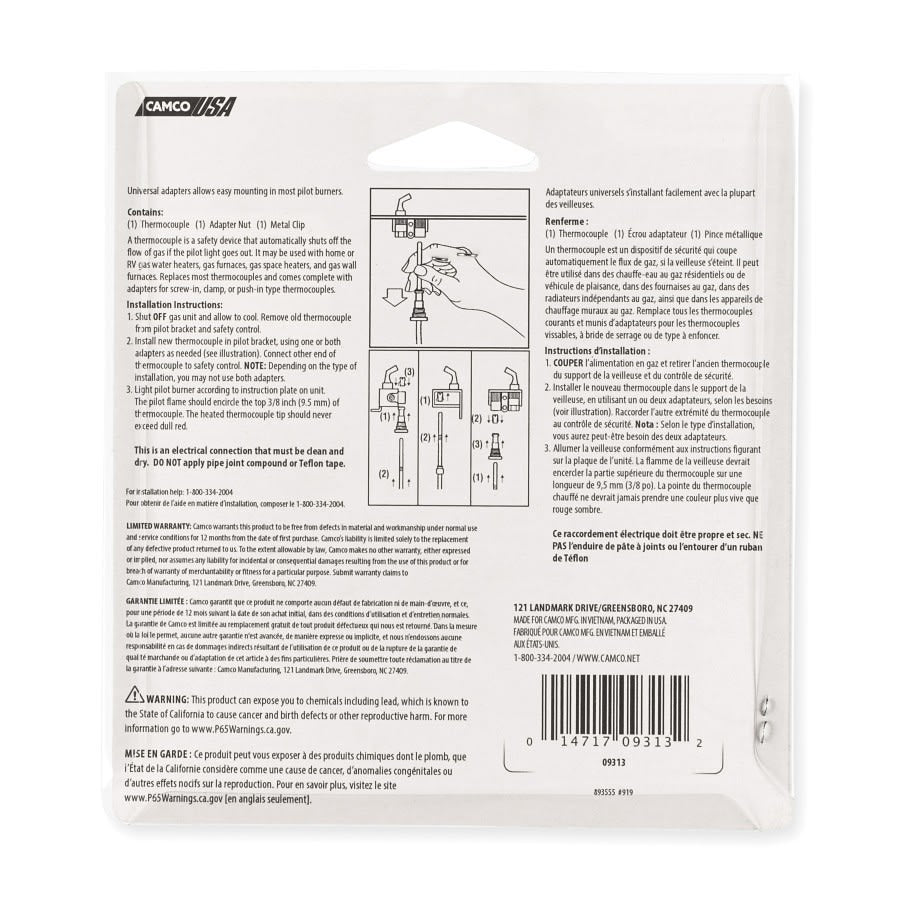 Universal Thermocouple Kit, Copper Tubing