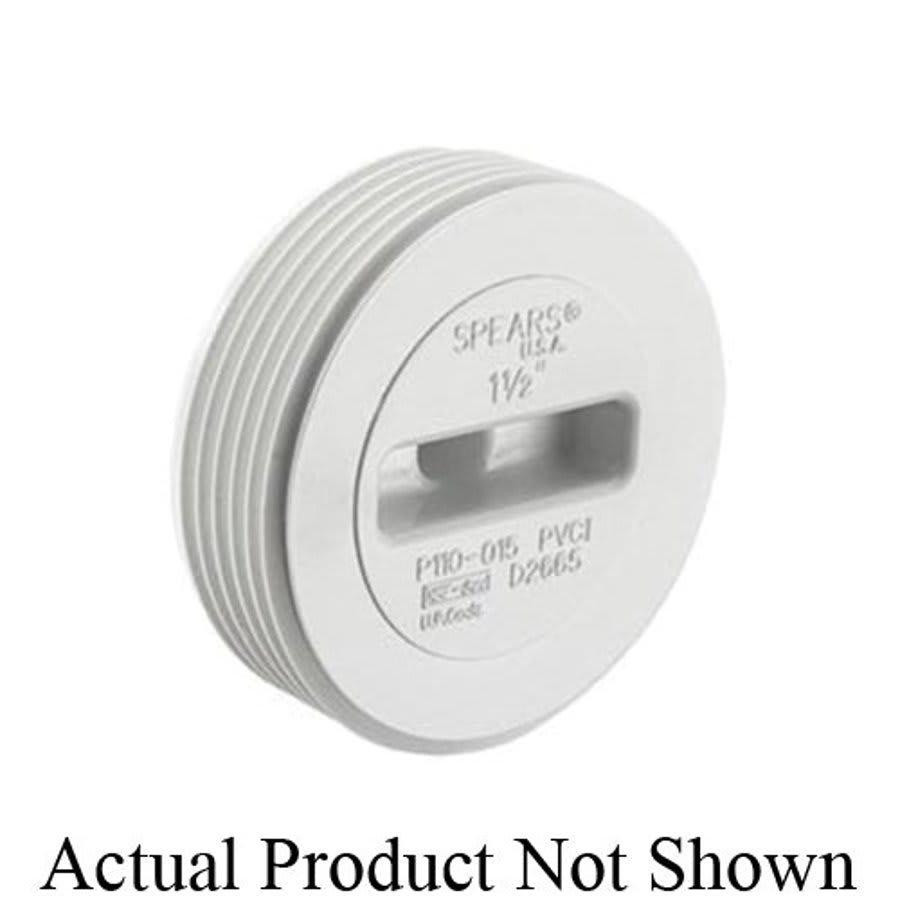 Cleanout Plug, 2 in, MNPT (Flush Style), DWV, PVC