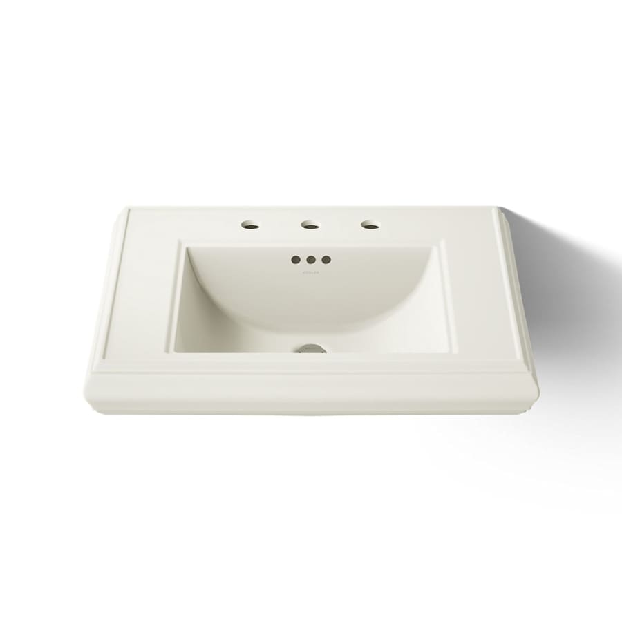 Memoirs Classic 27" Fireclay Pedestal Bathroom Sink with 3 Holes Drilled and Overflow