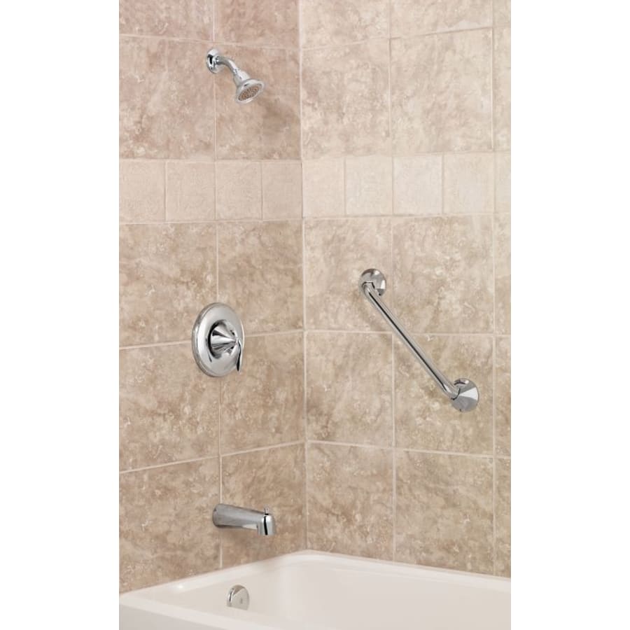 Posi-Temp Pressure Balanced Tub and Shower Trim with 2.5 GPM Shower Head and Tub Spout from the Eva Collection (Less Valve)