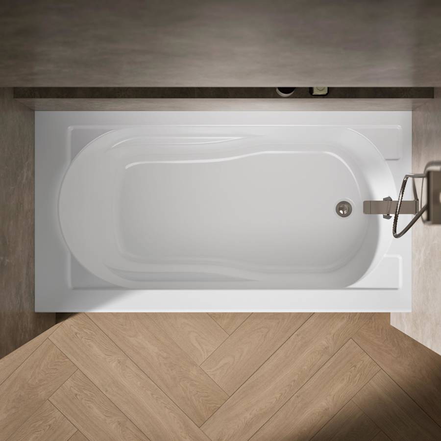 Devonshire Collection 60" Three Wall Alcove Soaking Bath Tub with Right Hand Drain