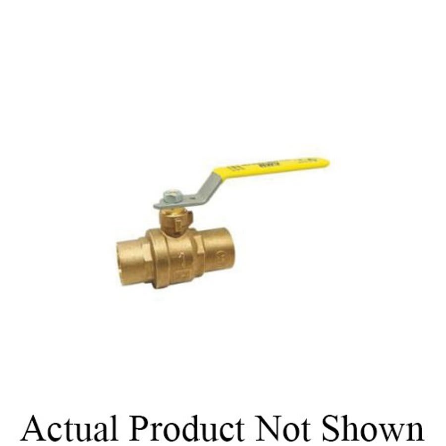 2-Piece Ball Valve, 2-1/2 in, C, Full Port, Plated Brass Ball, Brass