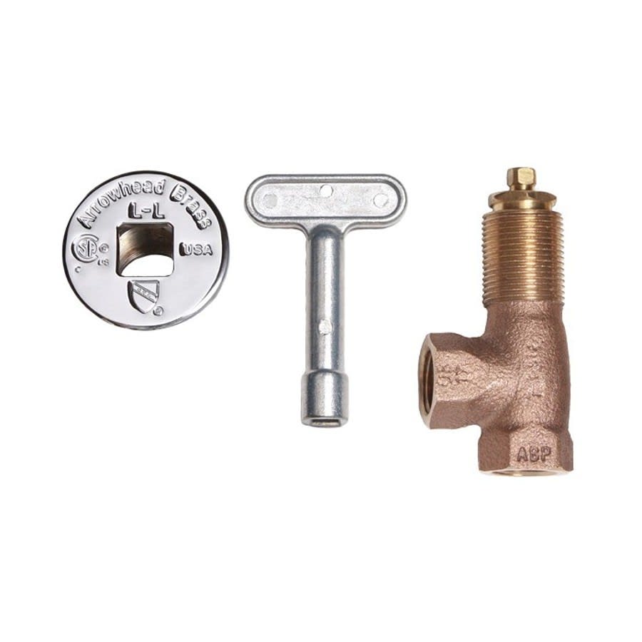 Log Lighter Kit, Includes Exposed Flange and Key, Stainless Steel