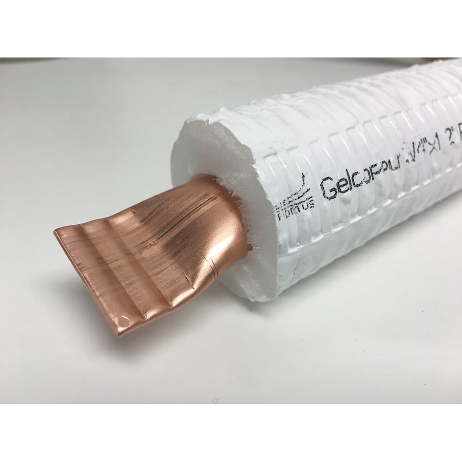 Single Line Insulated Line Set, 3/8 in Suction Line, 1 in THK, 50 ft L, White