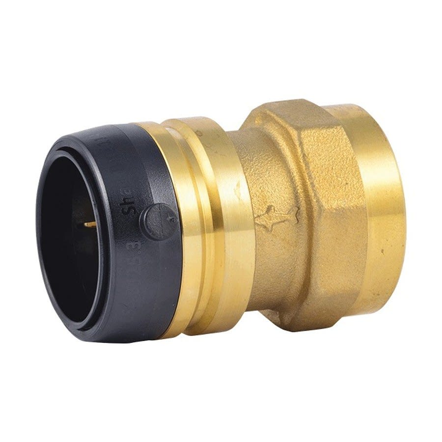 Adapter, 1-1/4 in, Push x FNPT, Brass