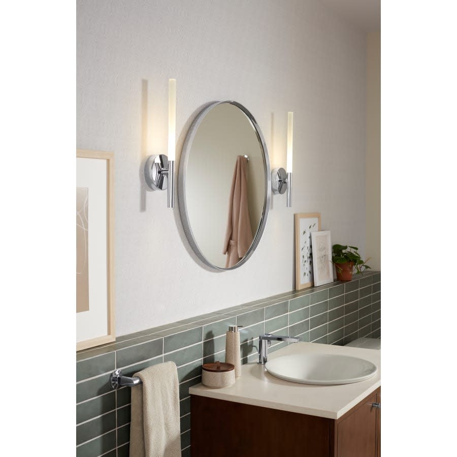 Essential 28-1/8" Diameter Modern Circular Framed Bathroom Wall Mirror