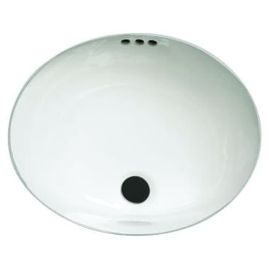 Comstock 17" Oval Vitreous China Undermount Bathroom Sink with Overflow