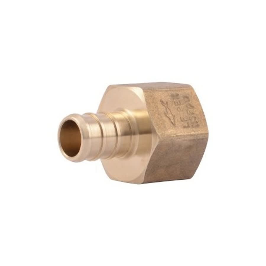 Female Adapter, 1/2 in, Crimp PEX x FNPT, Brass