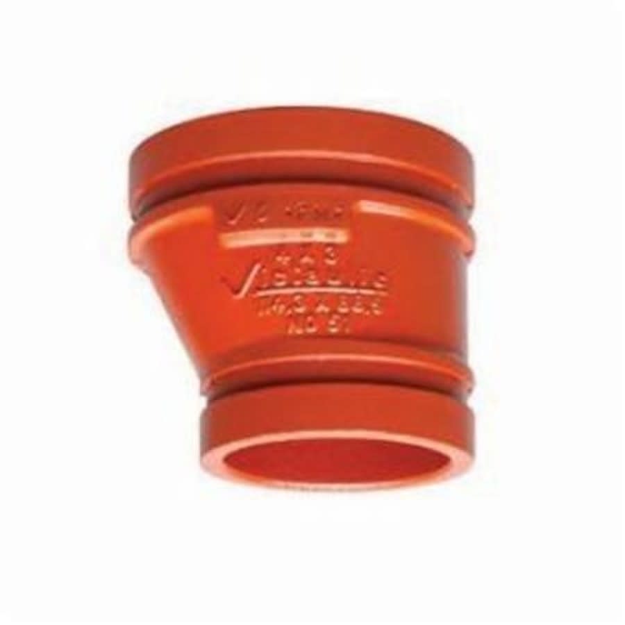 Eccentric Reducer, 5 x 4 in, Groove, Ductile Iron, Enamel Painted