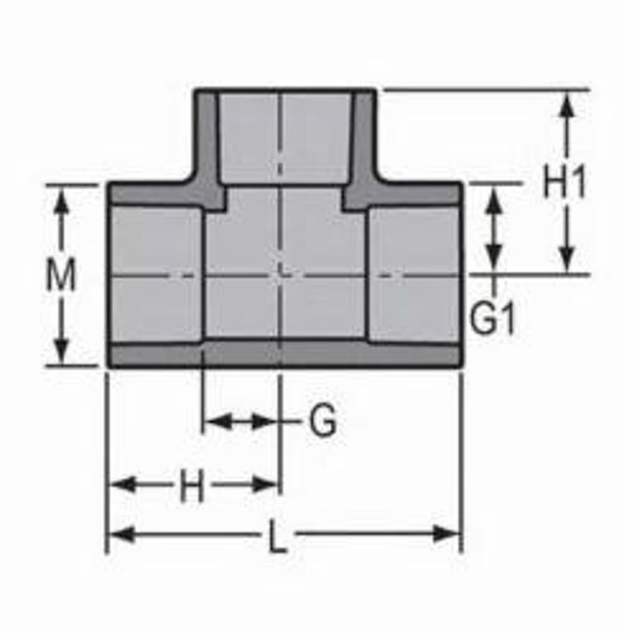 Tee, 8 in, Socket, SCH 80/XH, CPVC