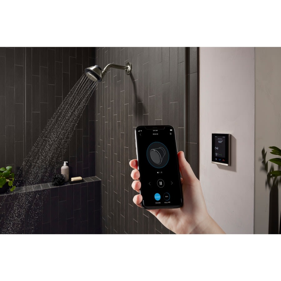 Moxie 1.75 GPM Single Function Shower Head with Bluetooth Technology