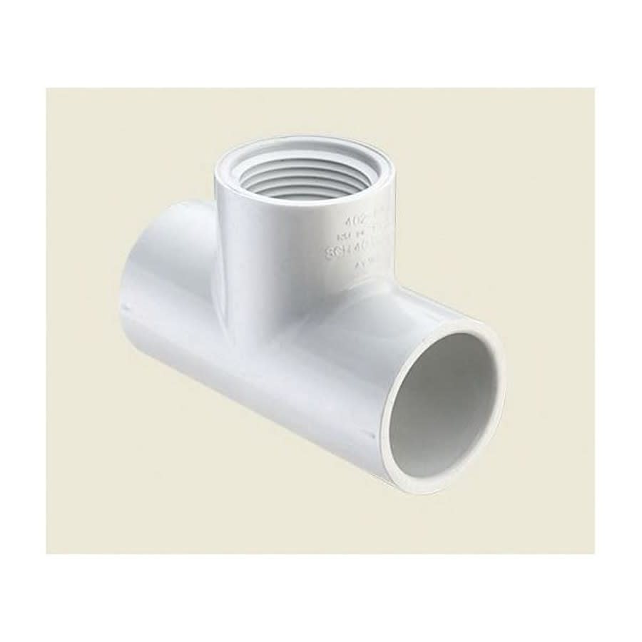 Tee, 2-1/2 in, Socket x FNPT, SCH 40/STD, PVC