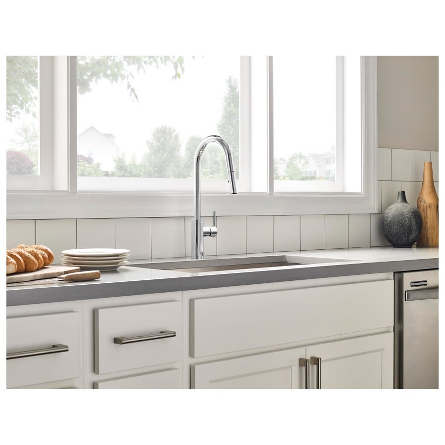 Parma® Kitchen Faucet, Deck Mount, ADA, 1 Lever Handle, 1-Hole, Polished Chrome