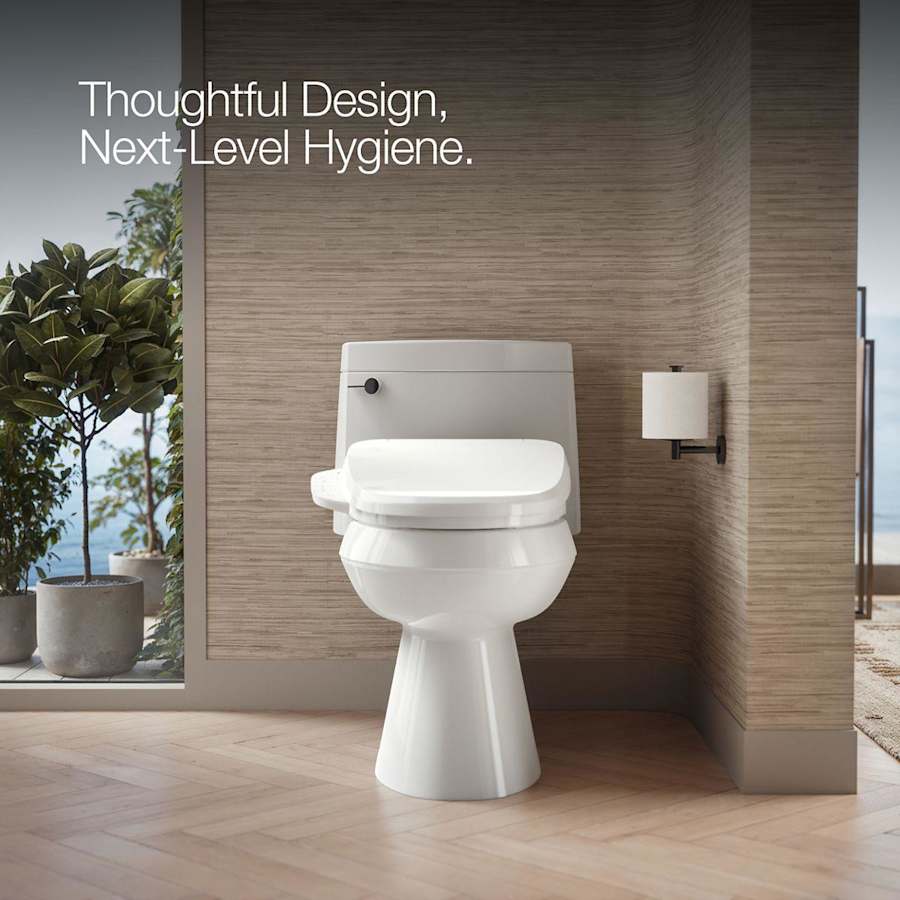 PureWash E590 Elongated Bidet Toilet Seat with Heated Seat, Self-Cleaning UV Technology, Adjustable Water Temperature, Warm-air Drying, and 2 Spray Options
