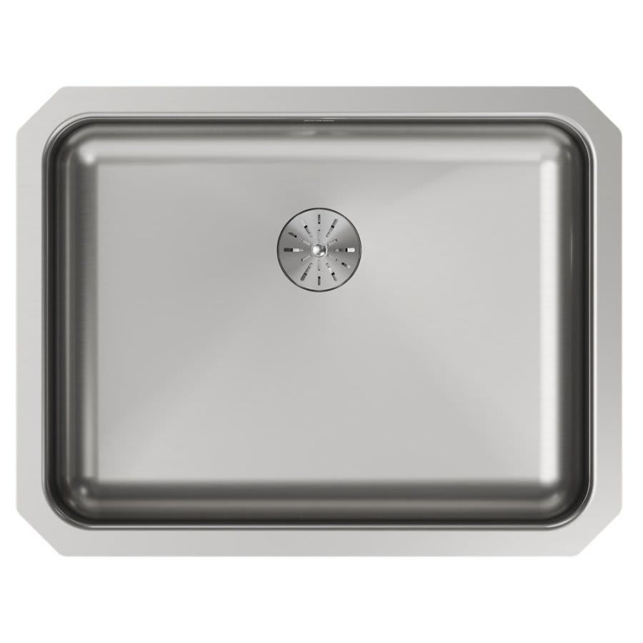 Lustertone™ Classic Single Bowl Kitchen Sink, Under Mount, ADA, 23-1/2 x 18-1/4 in, 5-3/8 in Bowl Depth, 18 ga Lustrous Satin Steel, Stainless