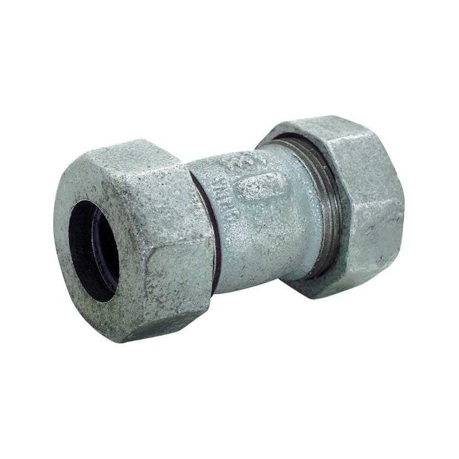 Short Compression Coupling, 2-1/2 in, Malleable Iron