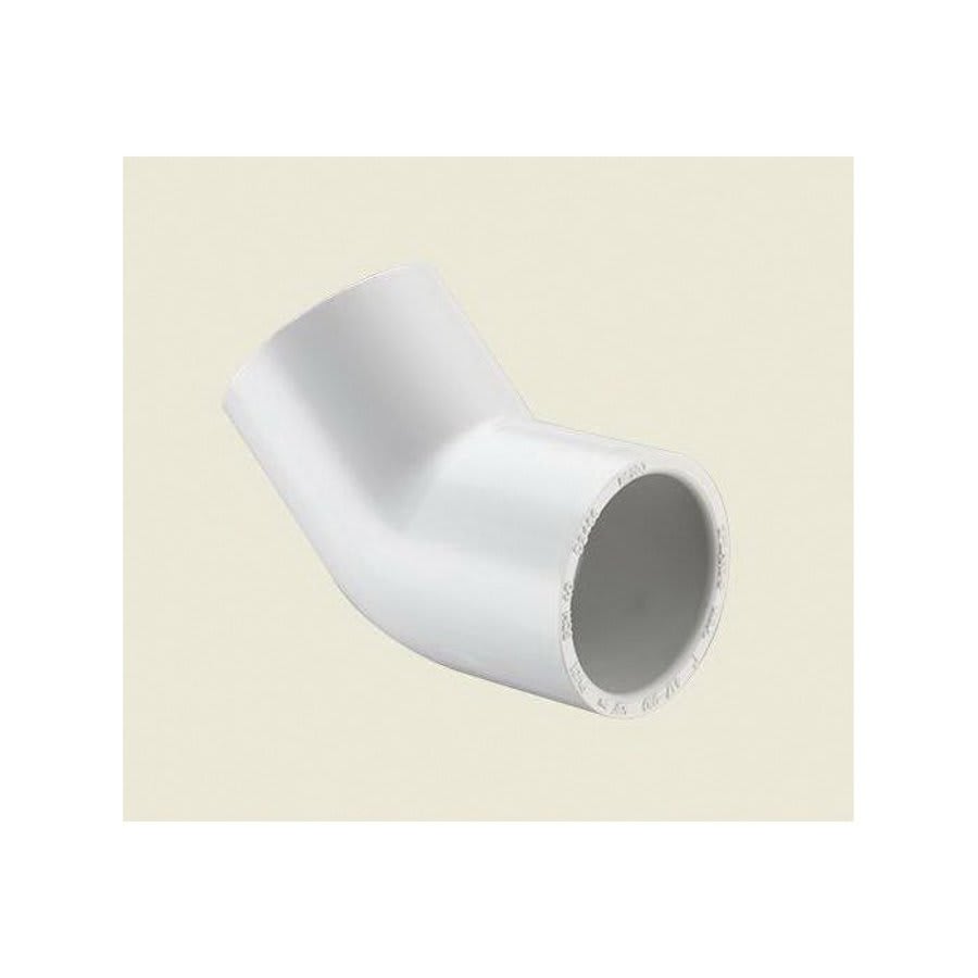 45 deg Elbow, 1 in, Socket, SCH 40/STD, PVC