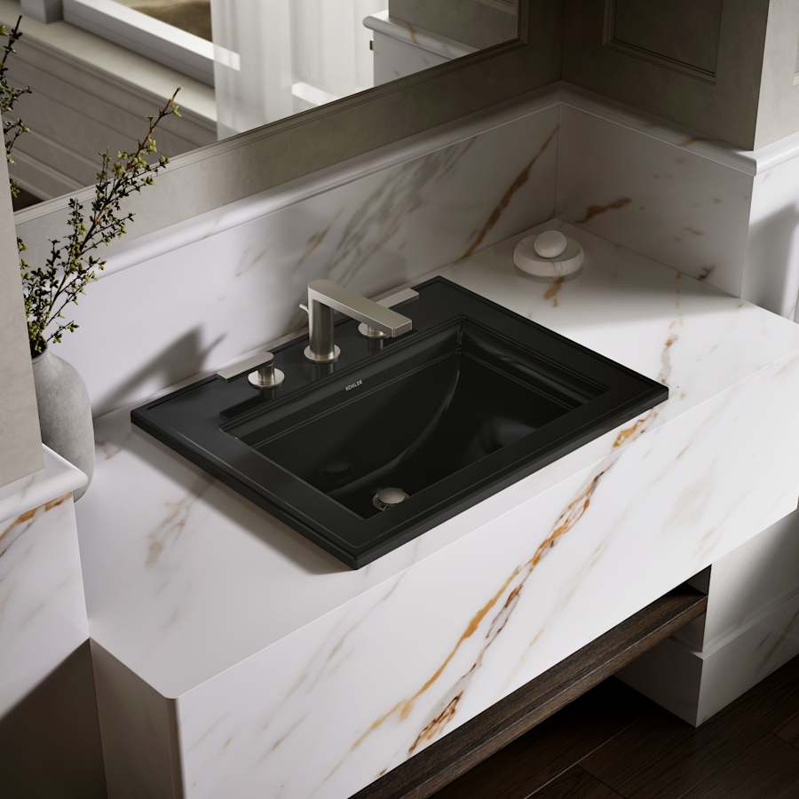 Memoirs Stately 17" Drop In Bathroom Sink with 3 Holes Drilled and Overflow
