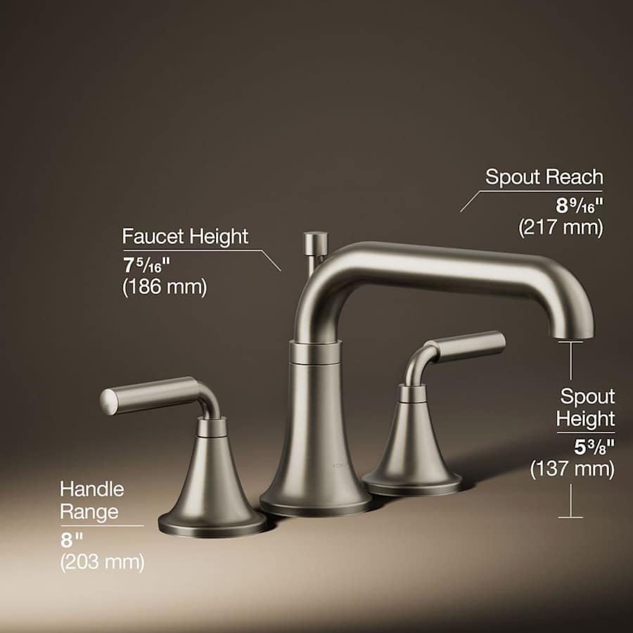 Tone Deck Mounted Roman Tub Filler with Built-In Diverter