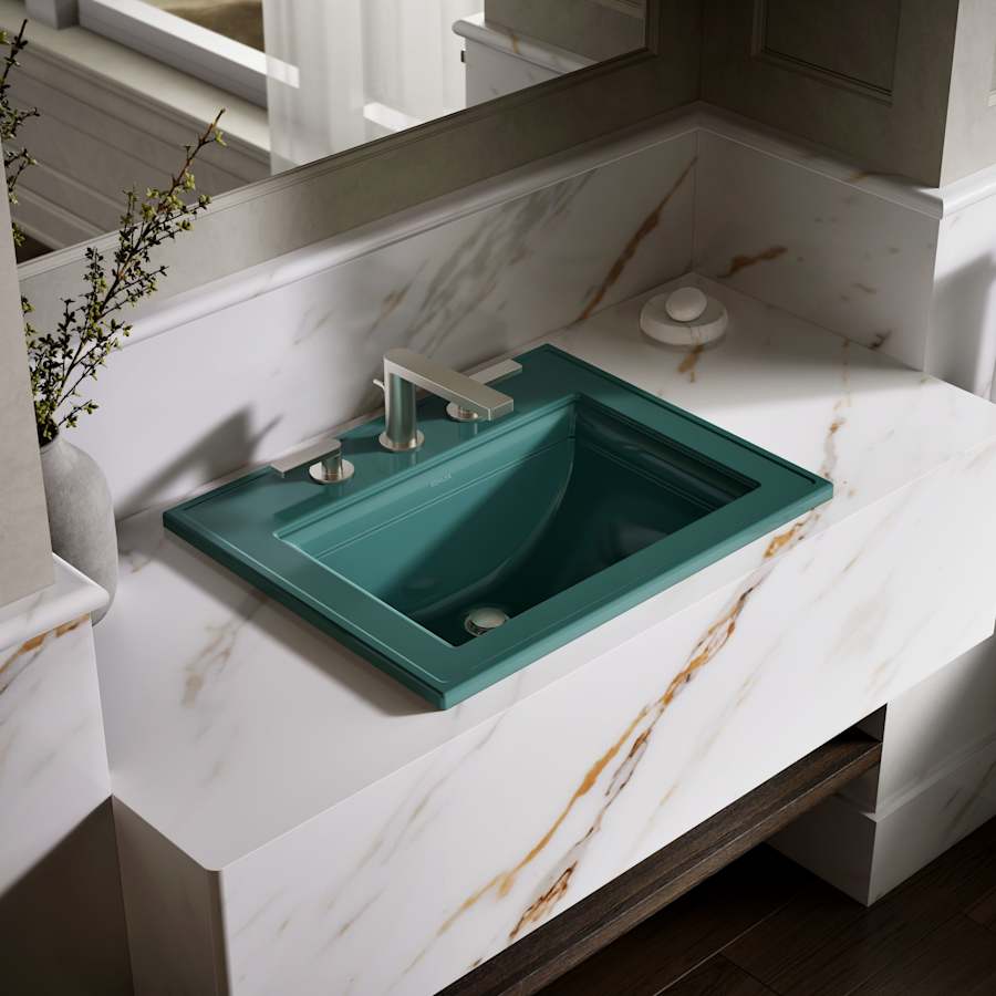 Memoirs Stately 17" Drop In Bathroom Sink with 3 Holes Drilled and Overflow