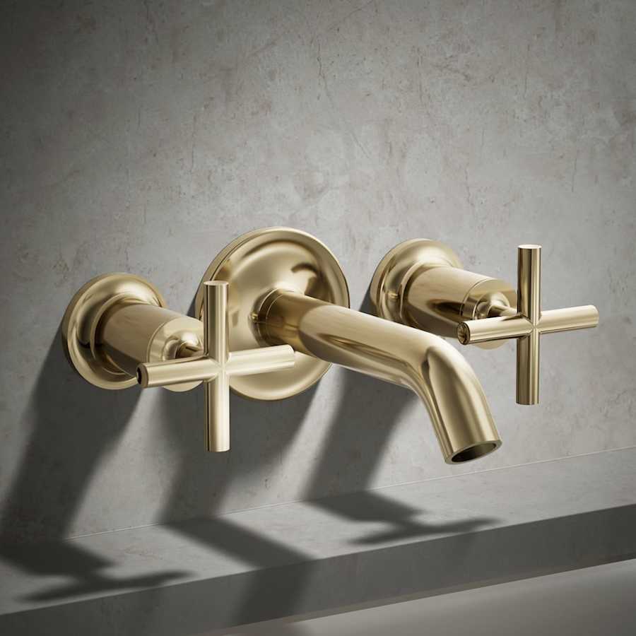 Purist Deck or Wall Mounted Cross Handles for Tub Faucet