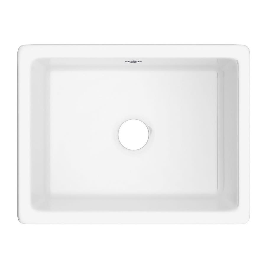 Laundry Sink, 1 Basin, Top/Under Mount, Fireclay, White
