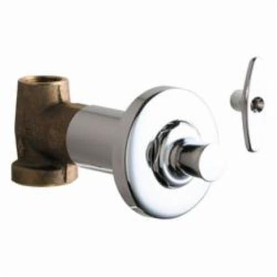 Concealed Straight Valve With Loose Key, 1/2 in, FNPT, T-Handle Actuator, Polished Chrome