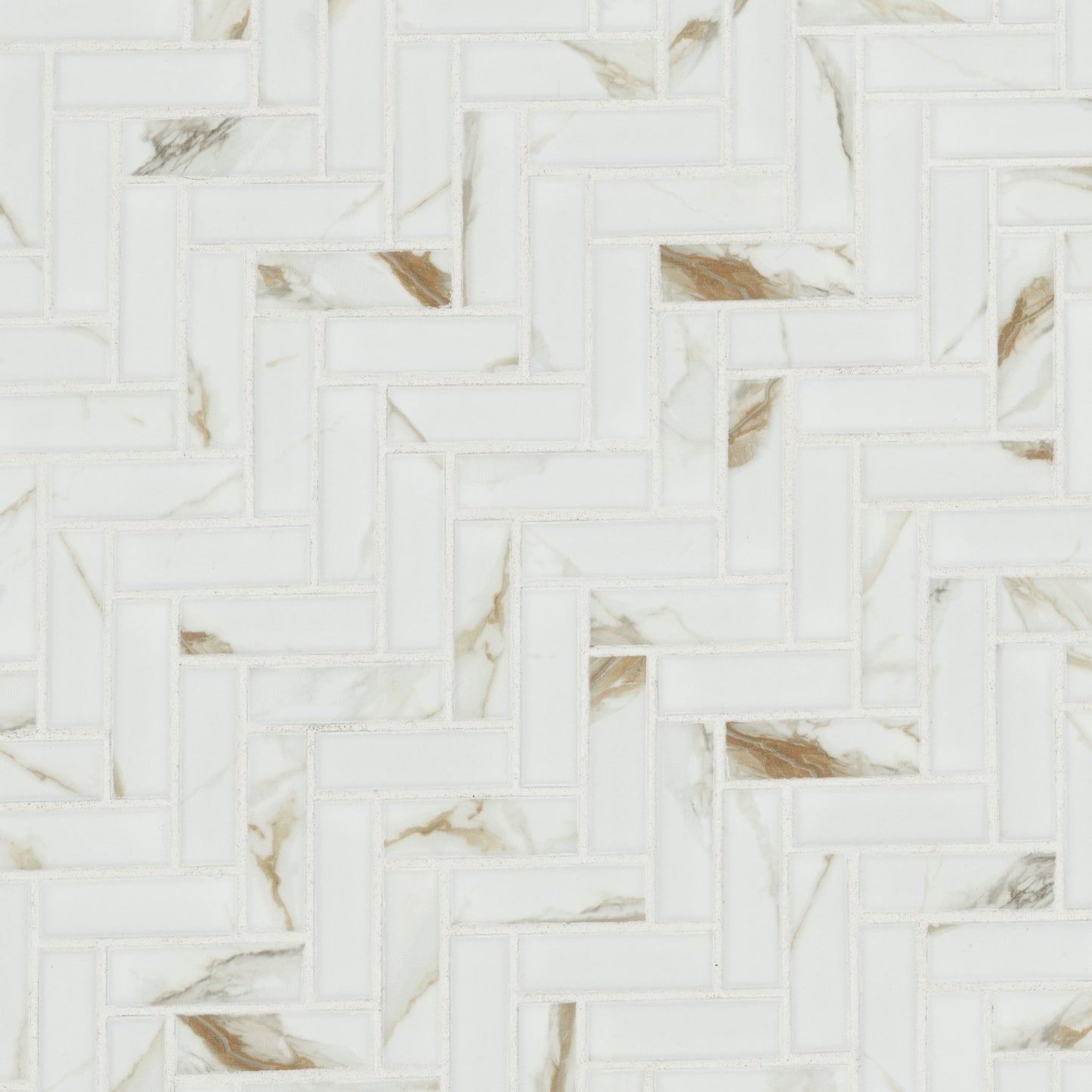 Calacatta Gold Matte Herringbone