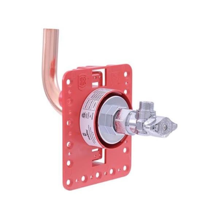 HR-FR Quarter-Turn Handle Fire Rated Outlet Box, 3/8 in Outlet OD Compression Outlet, ABS/DZR LF Brass