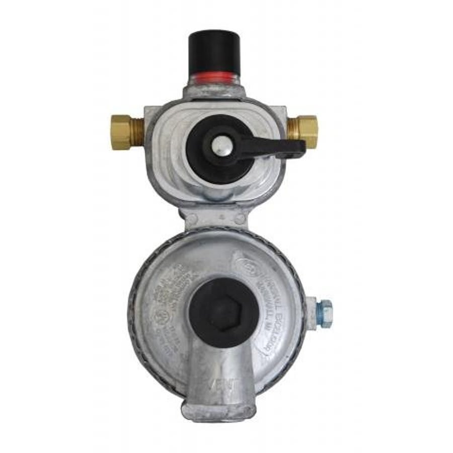 Gas Pressure Regulator, 1/4 x 3/8 in, Flare x FNPT, Zinc