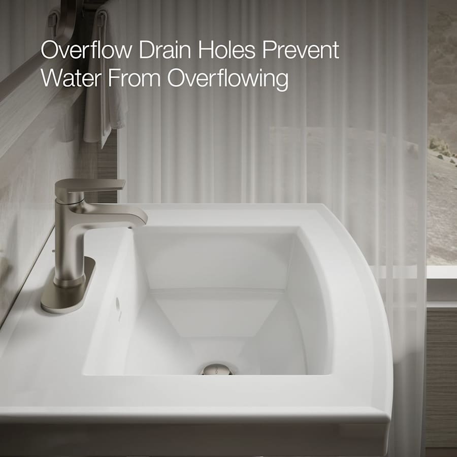 Archer 24" Pedestal Bathroom Sink with 3 Holes Drilled and Overflow