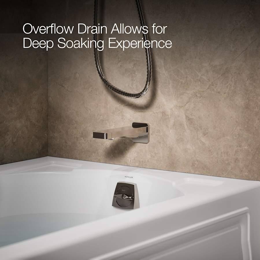 Devonshire Collection 60" Three Wall Alcove Soaking Bath Tub with Right Hand Drain