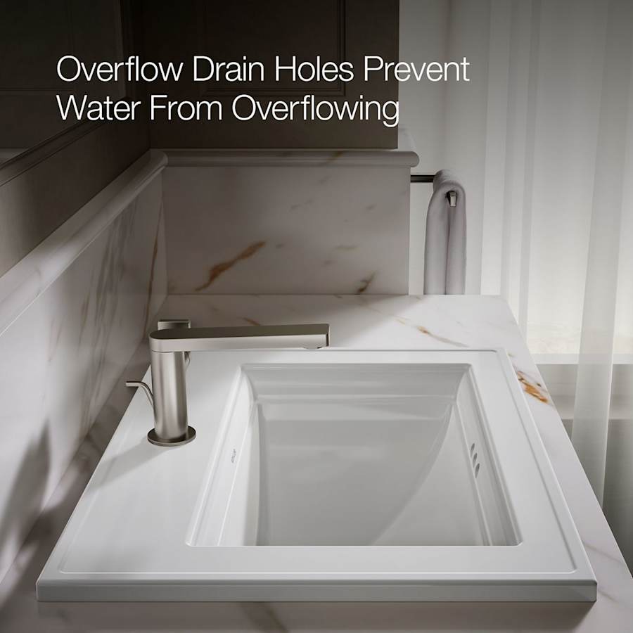 Memoirs Stately 17" Drop In Bathroom Sink with 1 Hole Drilled and Overflow
