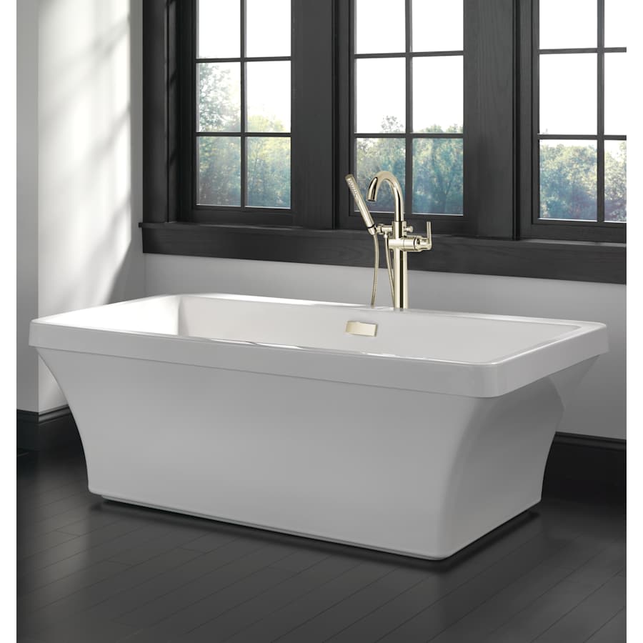 Trinsic Floor Mounted Tub Filler with Integrated Diverter and Hand Shower - Less Rough In